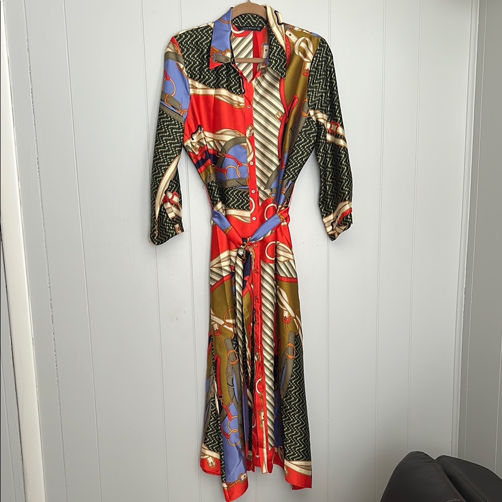 Zara Multicolor Long Sleeve Dress